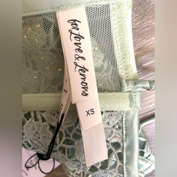 💚NWT Love and Lemons Twinkle Rose bustier💜Size XS; Sage - Picture 5 of 10